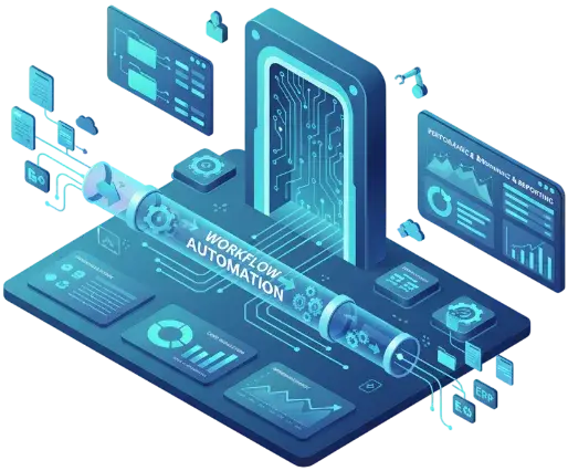 This image highlights two key elements in the process: Digitalization and Automation.